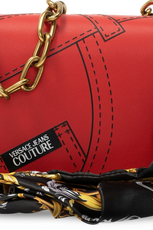 versace jeans couture logo shoulder bag